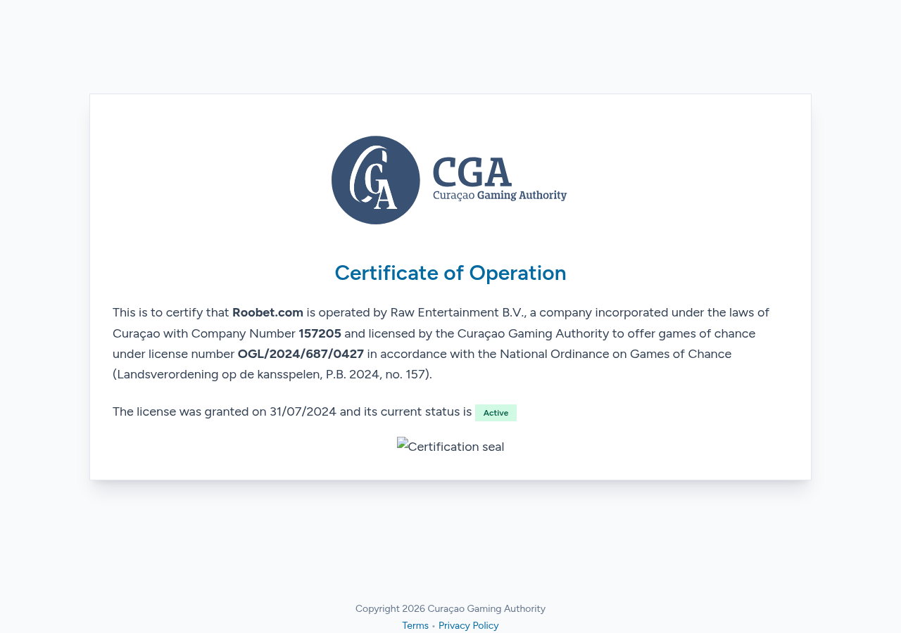 Certificado regulatorio extranjero capturado el 4 de septiembre de 2026